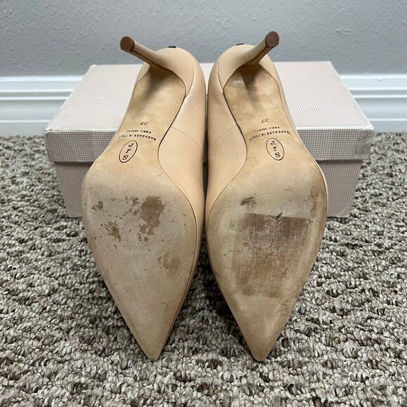 SJP by Sarah Jessica Parker Fawn Pointed Toe Dress Pumps - Nude 100mm Heels 39 9 - Picture 6 of 7